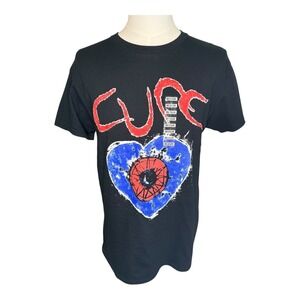 The Cure Band T-Shirt Graphic Print Heart Logo Short Sleeve‎ Medium